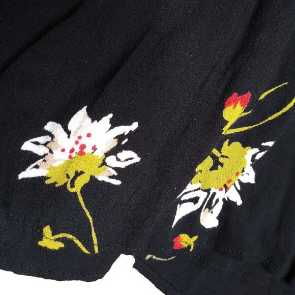 Free People Time On My Side Black Floral Dress size XS - Picture 5 of 8